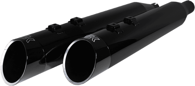 KHROME WERKS 1801-1482 4-1/2" HP-Plus® Slip-On Mufflers - Obsidian Edge