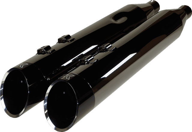 KHROME WERKS 1801-1499 4-1/2" HP-Plus® Slip-On Mufflers - Eclipse® with Edge Tip