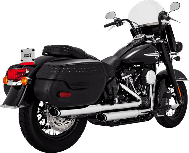 VANCE & HINES 1801-1522 3" Twin Slash Slip-On Muffler - Chrome — image 2 of 3