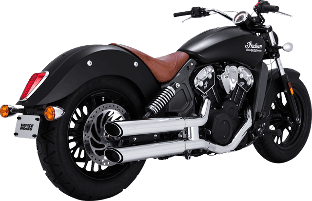 VANCE & HINES 1801-1528 3" Twin Slash Slip-On Mufflers - Chrome — image 2 of 3