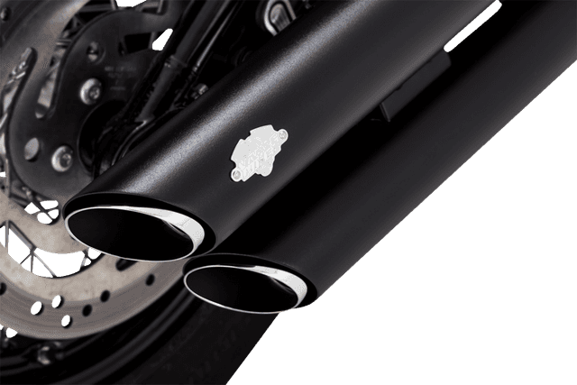 VANCE & HINES 1801-1534 3" Twin Slash Slip-On Mufflers - Black — image 3 of 3