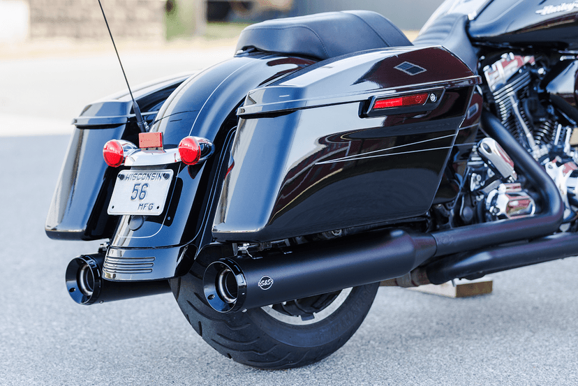 S&S CYCLE 1801-1767 4-1/2" GNX Slip-On Mufflers - Guardian Black — image 5 of 7