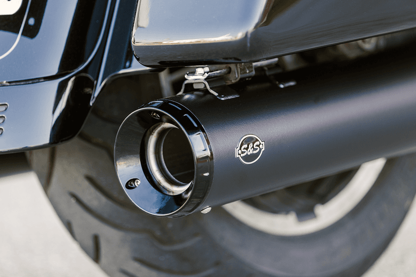 S&S CYCLE 1801-1767 4-1/2" GNX Slip-On Mufflers - Guardian Black — image 4 of 7