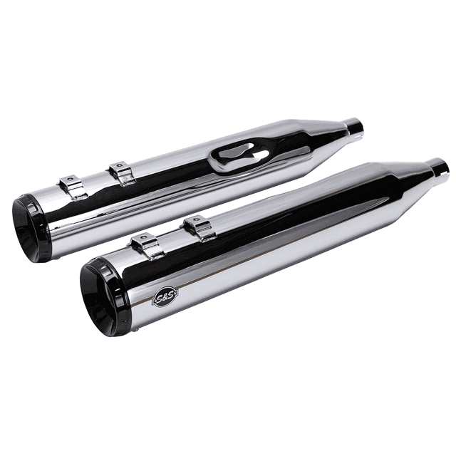 S&S CYCLE 1801-1768 4-1/2" GNX Slip-On Mufflers - Chrome — image 7 of 7