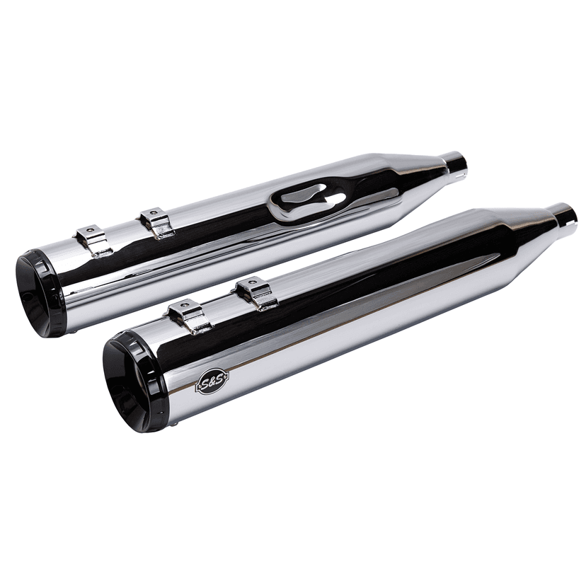 S&S CYCLE 1801-1768 4-1/2" GNX Slip-On Mufflers - Chrome — image 7 of 7