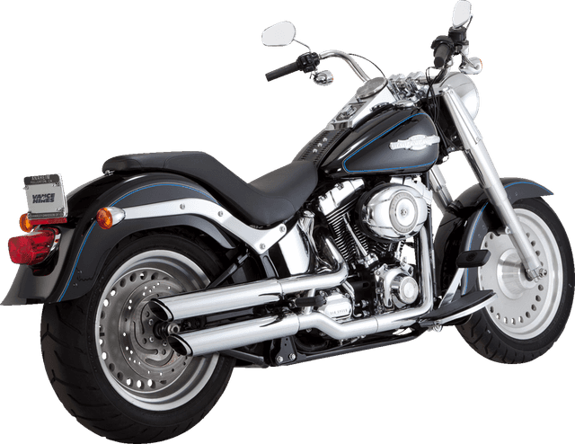 VANCE & HINES 1801-1782 Twin Slash 3" Slip-On Mufflers - Chrome — image 1 of 2