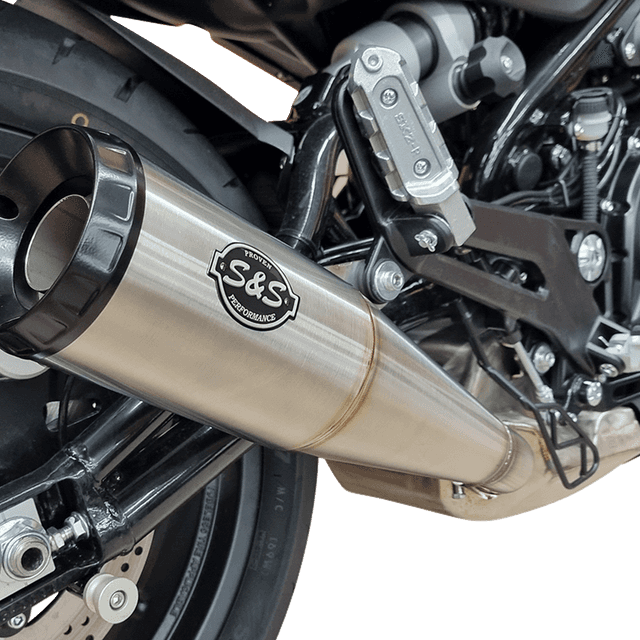 S&S CYCLE 1801-1809 Grand National Slip-On Muffler - Brushed Stainless Steel - X™500 — image 4 of 4
