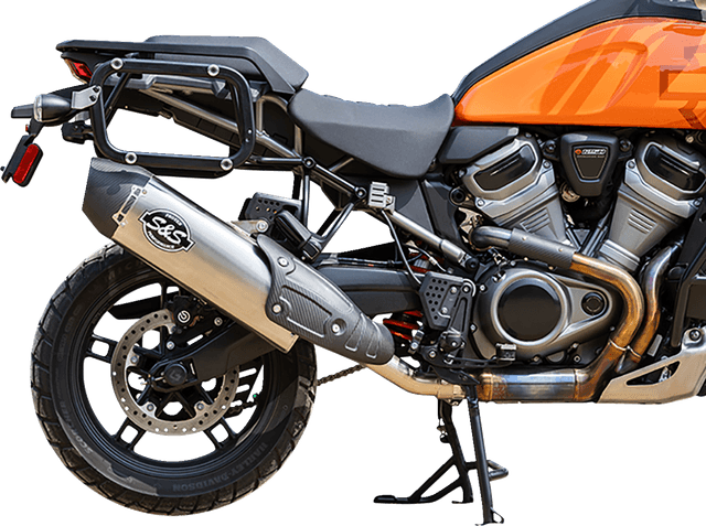 S&S CYCLE 1801-1811 Slip-On Muffler - Brushed Stainless Steel - 50-State - Pan American — image 4 of 5