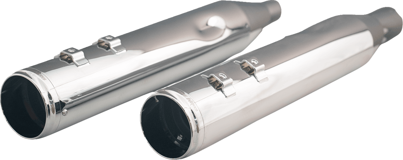 KHROME WERKS 1801-1825 4-1/2" HP-Plus® Slip-On Mufflers with Race Tip - Chrome - M8