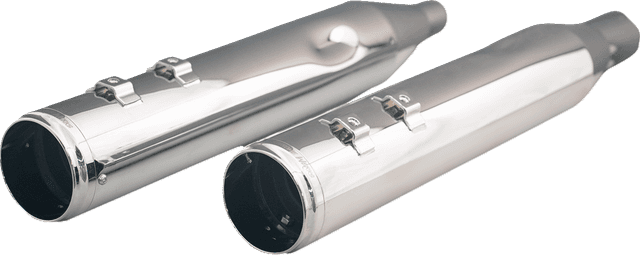 KHROME WERKS 1801-1828 4-1/2" HP-Plus® Slip-On Mufflers with Race Tip - Chrome - Twin Cam