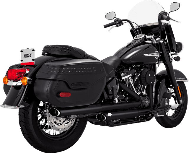 VANCE & HINES 1801-1837 Twin Slash Slip-On Mufflers - PCX™ - Black — image 1 of 2