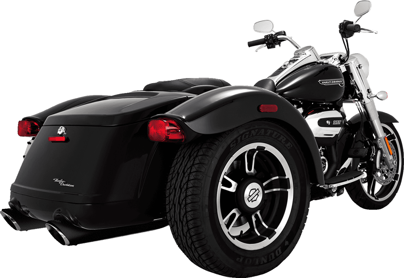 VANCE & HINES 1801-1838 Twin Slash Slip-On Mufflers - Black - FLRT