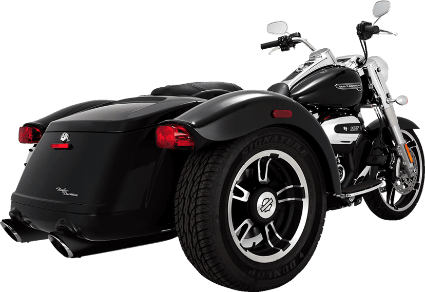 VANCE & HINES 1801-1838 Twin Slash Slip-On Mufflers - Black - FLRT — image 1 of 2