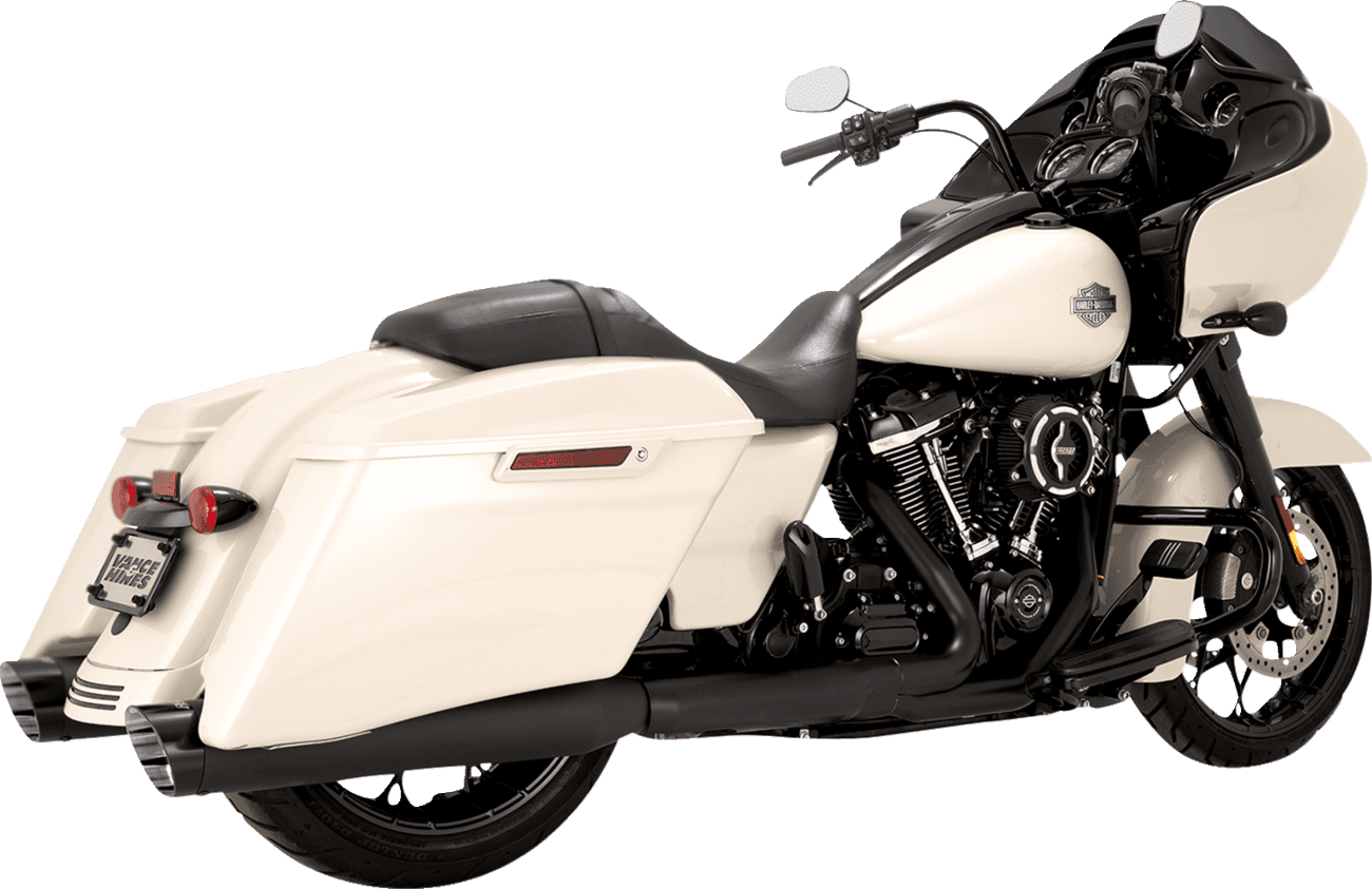 VANCE & HINES 1801-1843 Razorback 450 Slip-On Mufflers - Black - M8 Bagger