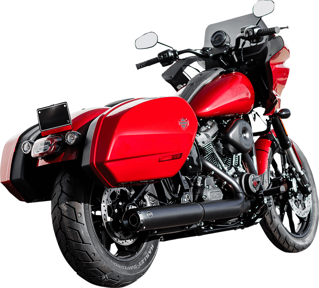 S&S CYCLE 1801-1845 Grand National Slip-On Muffler - 50 State - 4" Black - M8 Softail
