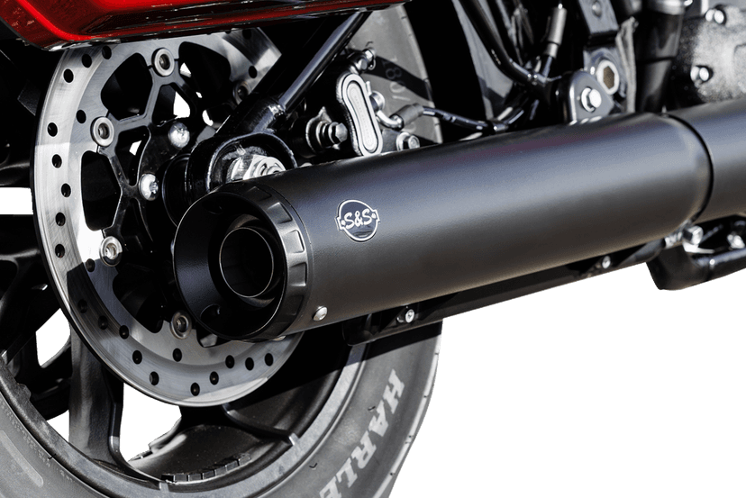 S&S CYCLE 1801-1845 Grand National Slip-On Muffler - 50 State - 4" Black - M8 Softail — image 2 of 5