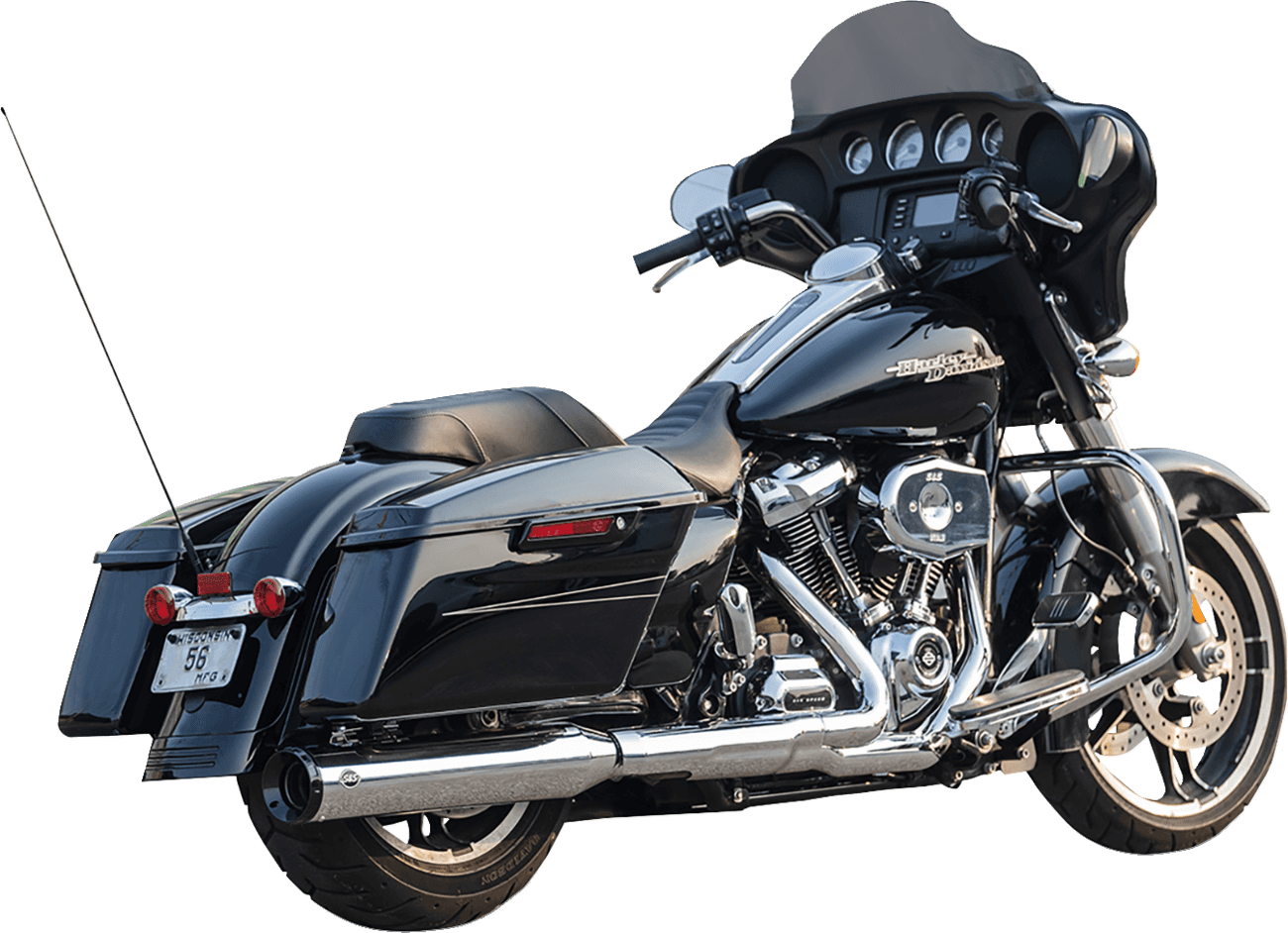 S&S CYCLE 1801-1850 2-into-1 Swindler Exhaust Conversion Kit - 4-1/2" - Chrome - M8 Touring