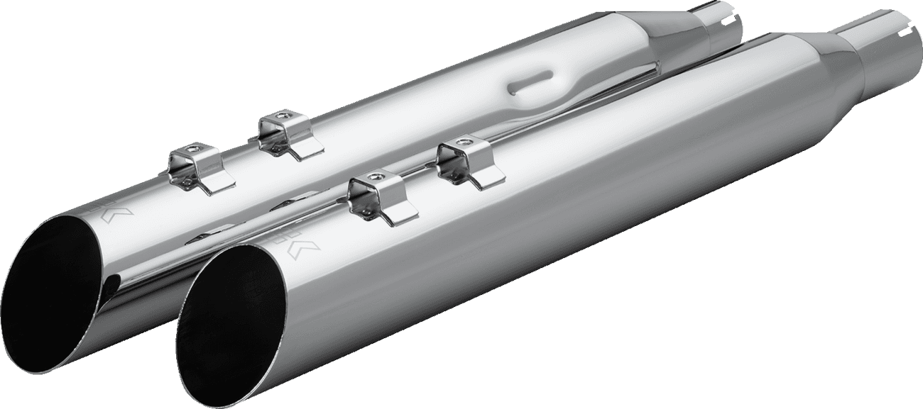 KHROME WERKS 1801-1864 HP-Plus® Slip-On Mufflers - Slash-Up - 4" - M8 - Chrome