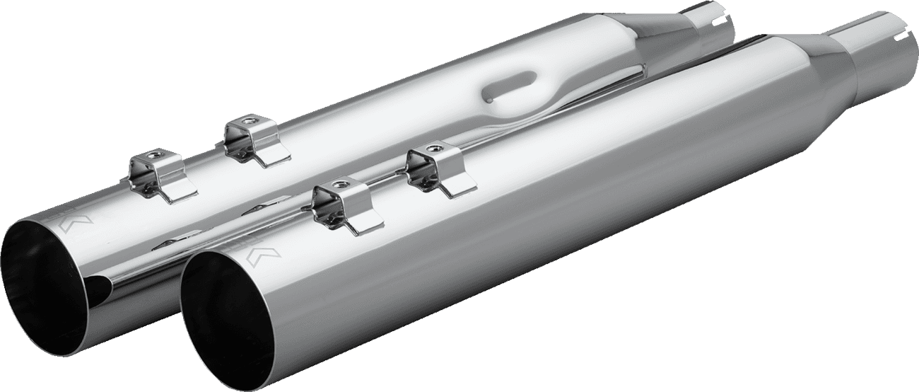 KHROME WERKS 1801-1870 HP-Plus® Slip-On Mufflers - Straight Cut - 4" - M8 - Chrome