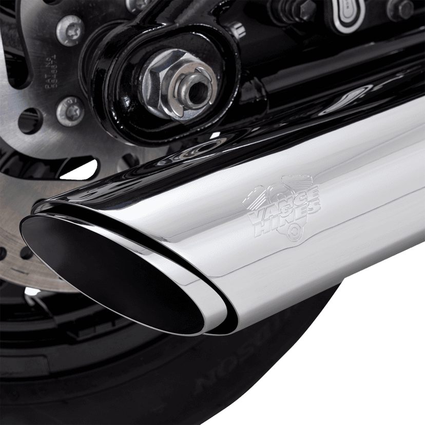 VANCE & HINES 1801-1896 Twin Slash Slip-On Muffler - Chrome - Softail — image 3 of 5