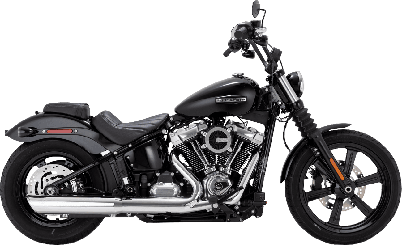 VANCE & HINES 1801-1896 Twin Slash Slip-On Muffler - Chrome - Softail