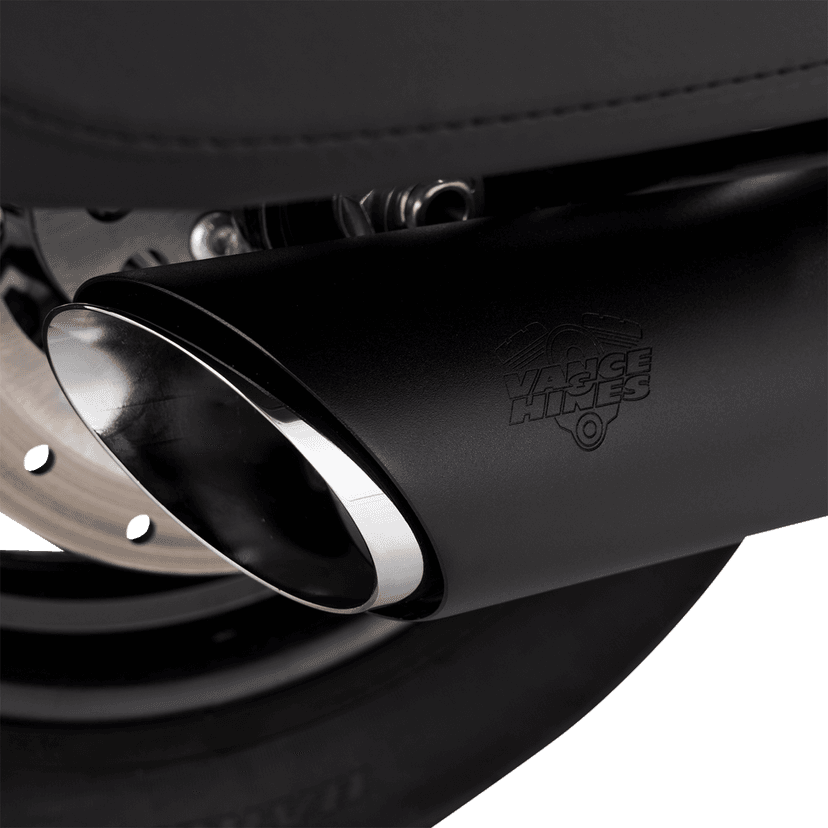 VANCE & HINES 1801-1897 Twin Slash Slip-On Muffler - Black - Softail — image 3 of 5