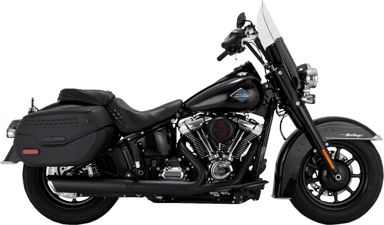 VANCE & HINES 1801-1897 Twin Slash Slip-On Muffler - Black - Softail