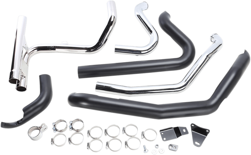 COBRA 1802-0359 Powerport Dual Headpipes with Dual Bungs - Black — image 3 of 4