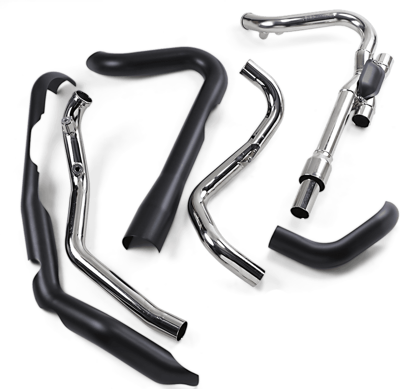 COBRA 1802-0386 Dual Bungs Pro Chamber Headpipe - Black — image 1 of 2