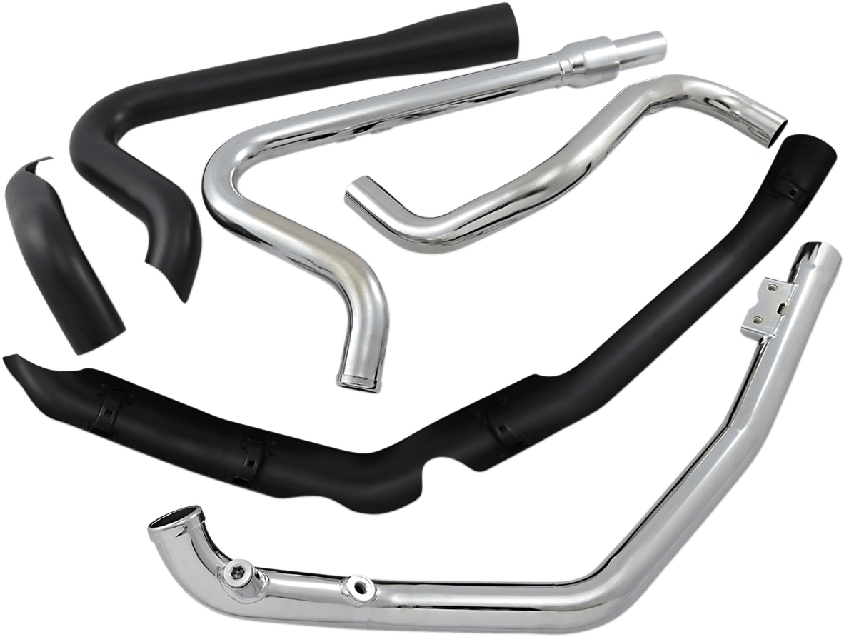 COBRA 1802-0393 True Dual Headpipes - Black - Dresser