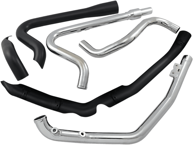 COBRA 1802-0393 True Dual Headpipes - Black - Dresser — image 1 of 2