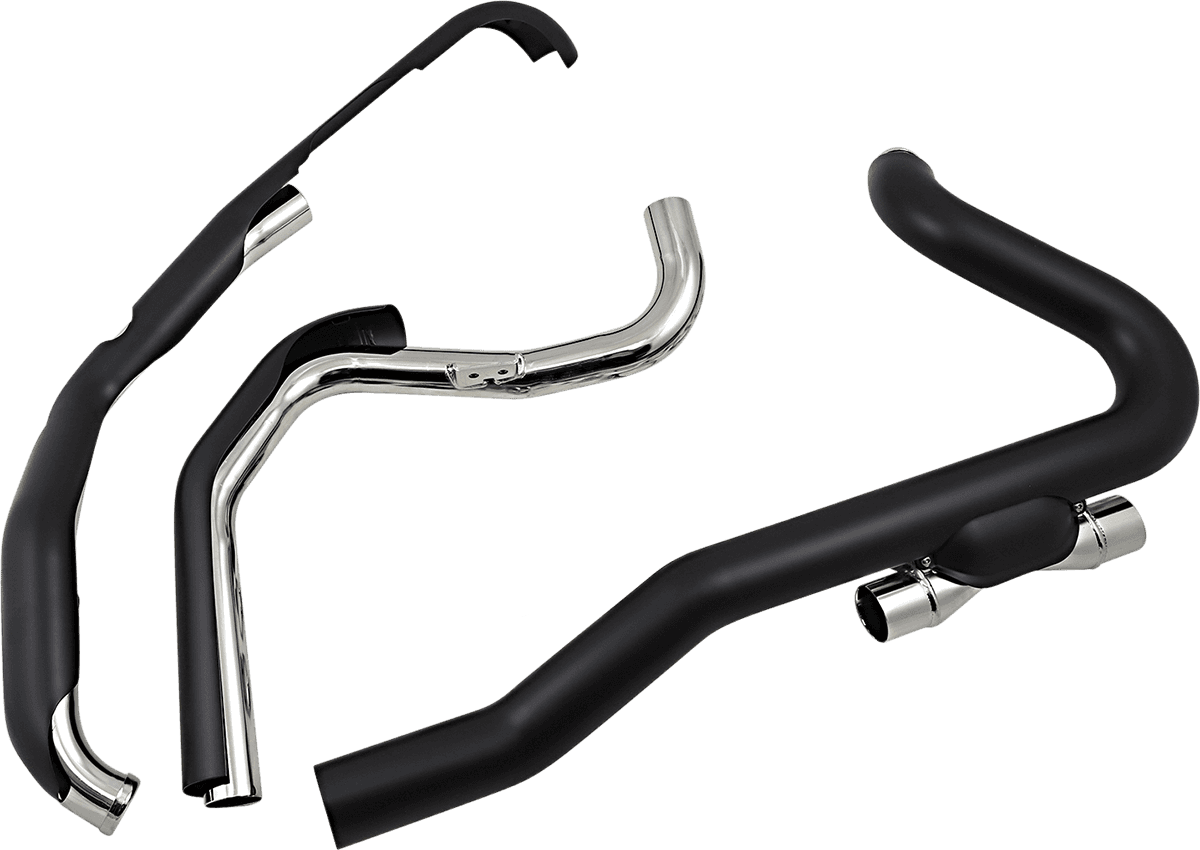 COBRA 1802-0402 Powerport Trike Dual Headpipes - Raven Black