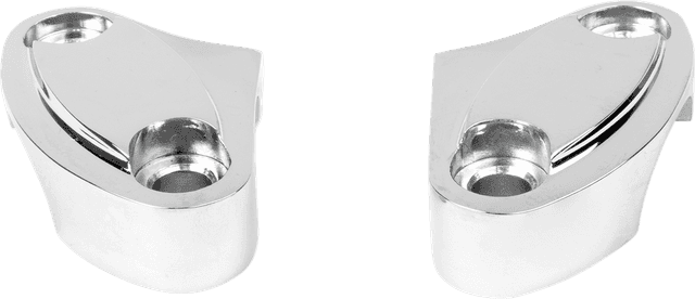 DRAG SPECIALTIES 1803-7506 Handlebar Riser Clamp - Two-Piece - Chrome — image 2 of 3
