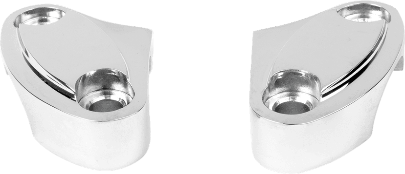 DRAG SPECIALTIES 1803-7506 Handlebar Riser Clamp - Two-Piece - Chrome — image 2 of 3
