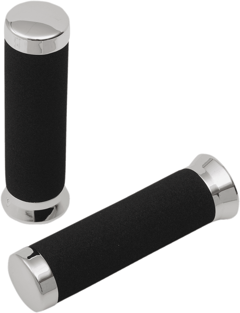 PARTS UNLIMITED 1806-10-014 Cruiser Grips - Foam - 7/8" - 150 mm - Chrome
