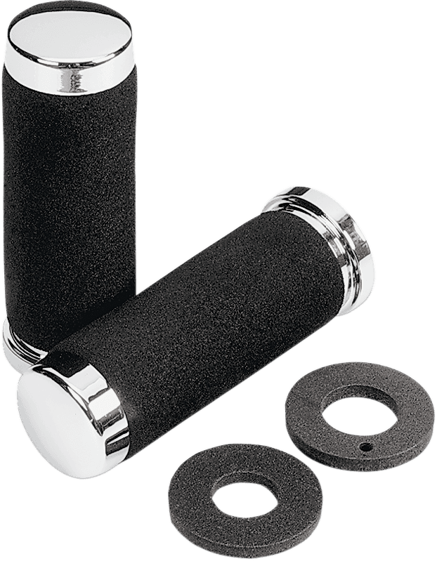 PARTS UNLIMITED 1806-10-016 Cruiser Grips - Foam - 1" - 130 mm - Chrome