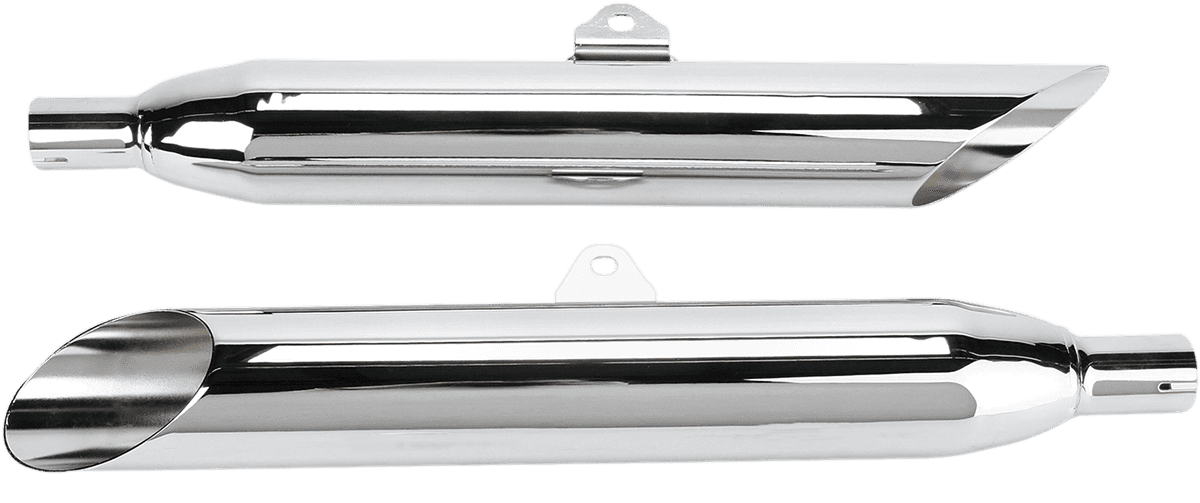 COBRA 1810-0523 Slip-On Mufflers - Slash-Cut - XVS1100 V-Star