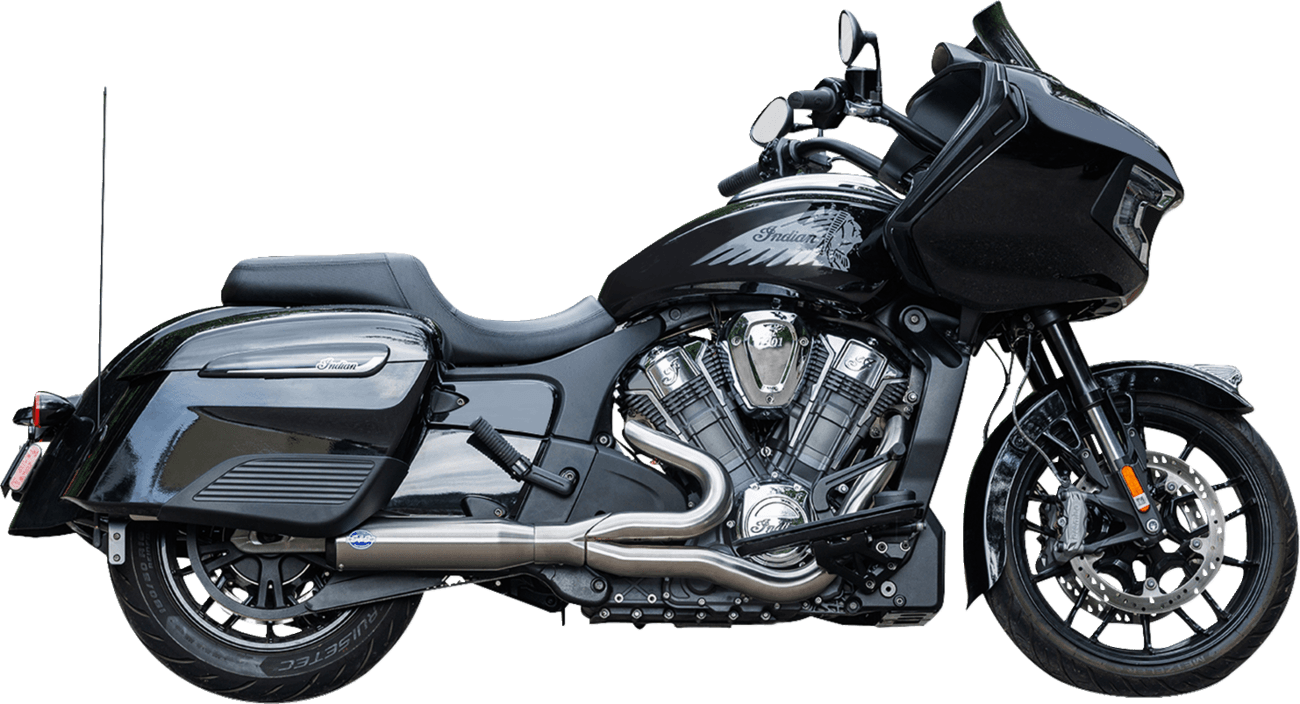 S&S CYCLE 1810-3174 2-into-1 Qualifier Exhaust System - Race Only - Brushed - Stainless Steel