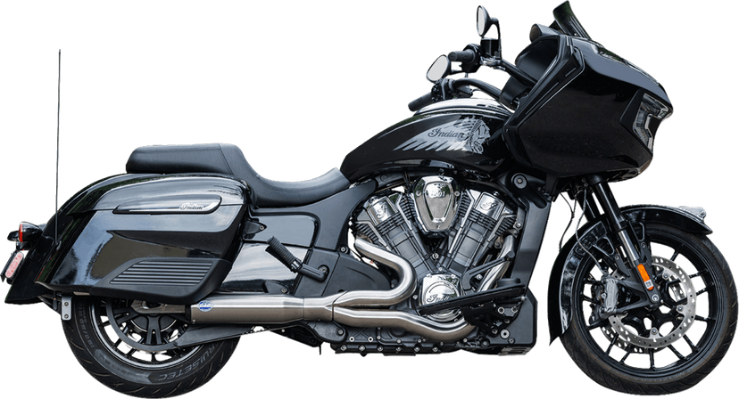 S&S CYCLE 1810-3174 2-into-1 Qualifier Exhaust System - Race Only - Brushed - Stainless Steel — image 1 of 3