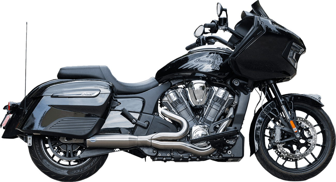 S&S CYCLE 1810-3175 2-into-1 Qualifier Exhaust System - 50-State - Brushed - Stainless Steel