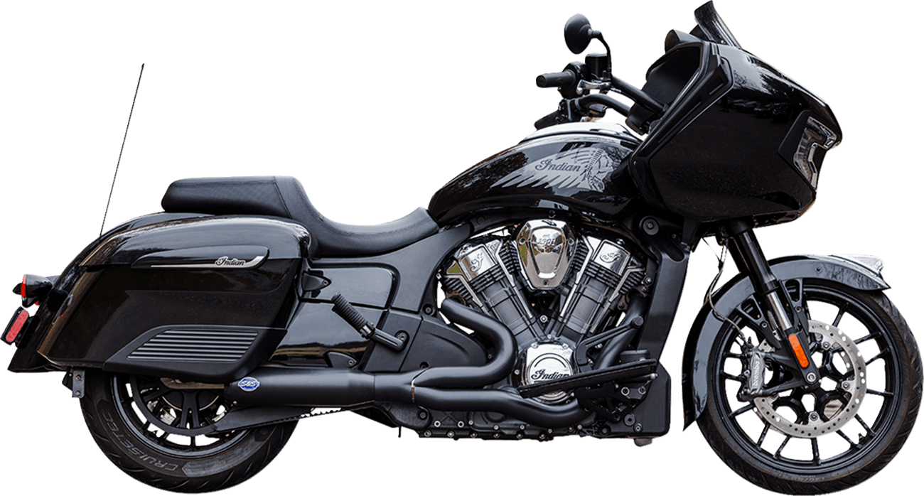S&S CYCLE 1810-3176 2-into-1 Qualifier Exhaust System - Race Only - Black - Stainless Steel
