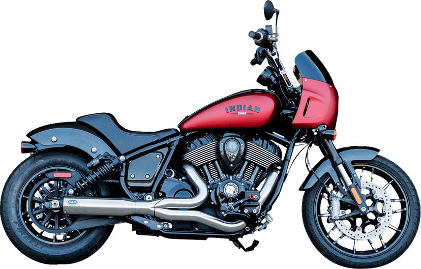 S&S CYCLE 1810-3210 2-into-1 Qualifier Exhaust System - Stainless - 49-State - Indian Chief — image 2 of 3