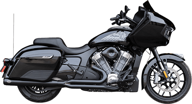 S&S CYCLE 1810-3258 2-into-1 Qualifier Exhaust System - Guardian Black - Race Only - Indian with PowerPlus — image 1 of 3
