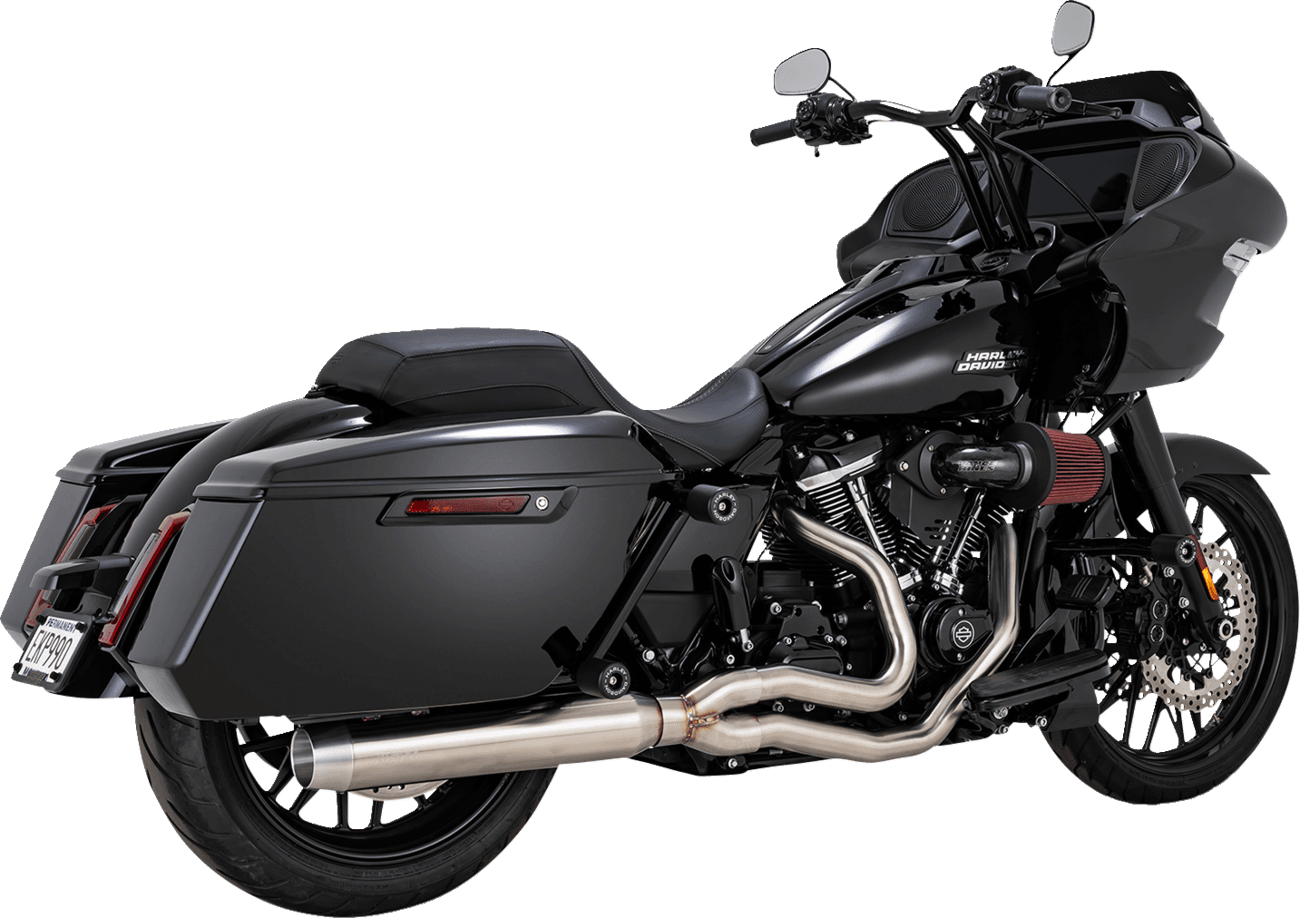 VANCE & HINES 18103310 2-into-1 Gaslighter Exhaust System with Heat Shields - M8 Touring - Brushed