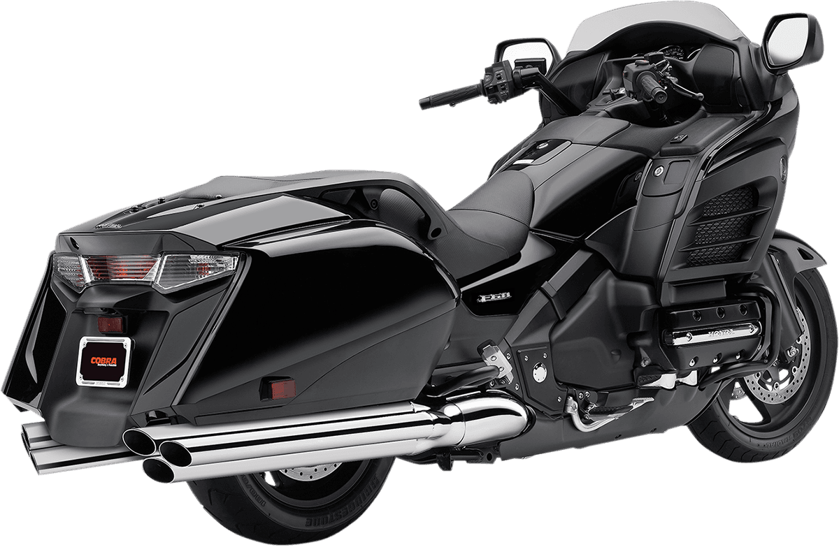 COBRA 1811-2575 6-into-6 Slip-On Mufflers - Chrome - GL1800/F6B