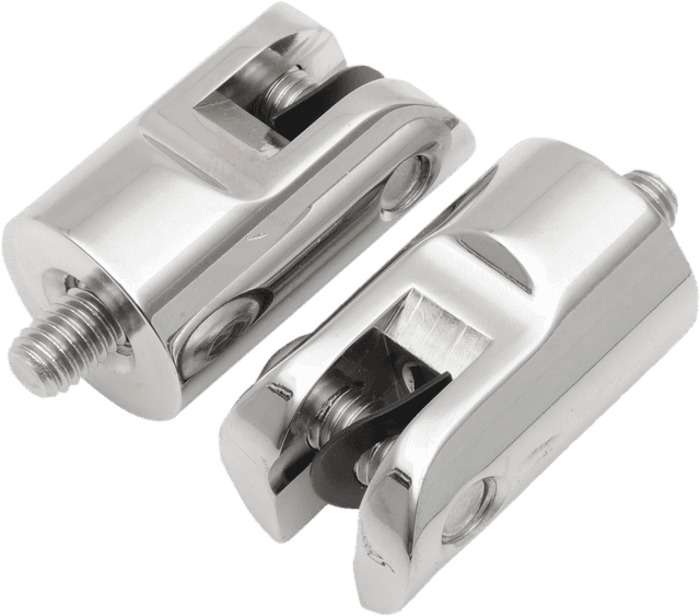 ACCUTRONIX 1811-2992 Rear Foot Peg Mounts - Silver - 3/8"-16