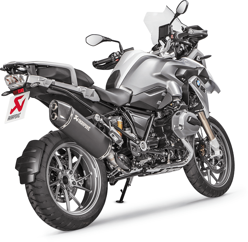 AKRAPOVIC 1811-3302 Slip-On Line Muffler - Black - Titanium - R1200GS/Adventure