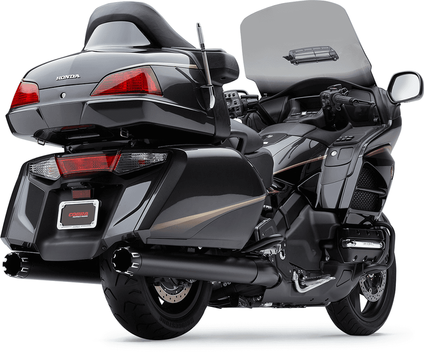 COBRA 1811-3372 4" Slip-On Mufflers - Dual Cut - Black - GL 1800 — image 4 of 4