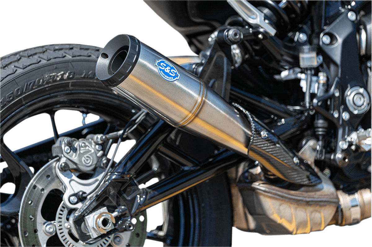 S&S CYCLE 1811-3798 Grand National Slip-On Muffler - Stainless Steel - FTR 1200