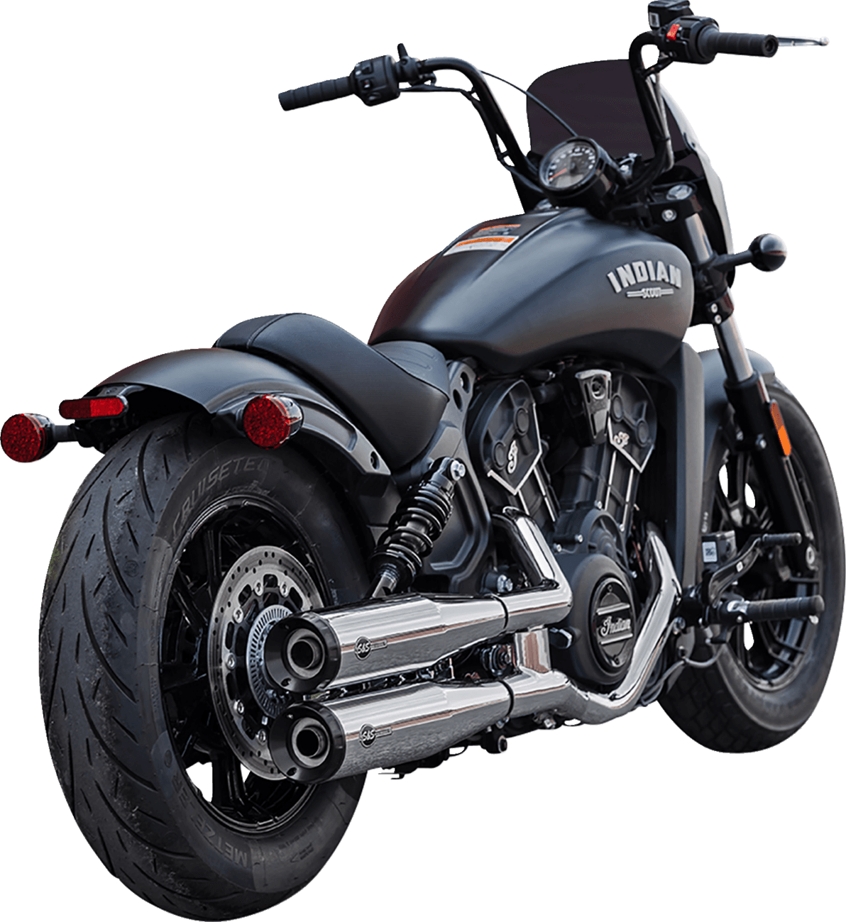 S&S CYCLE 1811-4517 Grand National Slip-On Mufflers - Chrome - 50-State